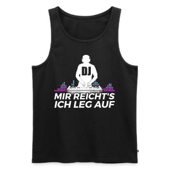 DJ Auftritt Auflegen - Männer Premium Bio Tank Top - Schwarz - Vorne - Michal (187cm)