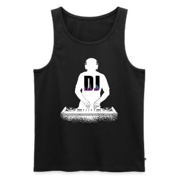 DJ Performance - Débardeur bio Premium Homme - noir - Devant - AI Model Male 178 light (178cm)