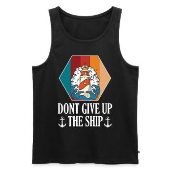 Lighthouse Light Up My Life Anchor Sea Ocean Kapit - Men's Premium Organic Tank Top - black - Front - Michal (187cm)