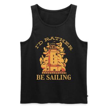 Lighthouse Vitamin Sea Sailor Anchor Ocean Liner - Débardeur bio Premium Homme - noir - Devant - AI Model Male 178 light (178cm)