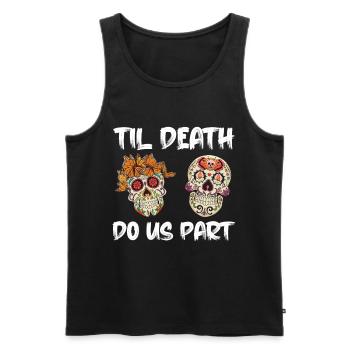 Mean Teacher Zuckerschädel Tag der Toten - Männer Premium Bio Tank Top - Schwarz - Vorne - Michal (187cm)