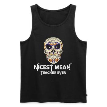 Death Smile Sugar Skull Day of the Dead Los Muerto - Men's Premium Organic Tank Top - black - Front - Michal (187cm)