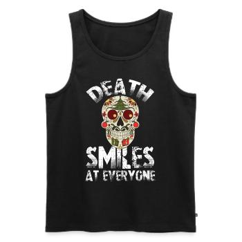 Skull Death Sugar Skull Day of the Dead Lot M - Men's Premium Organic Tank Top - black - Front - Michal (187cm)