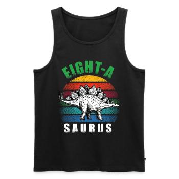 Eight-A Saurus - Männer Premium Bio Tank Top - Schwarz - Vorne - AI Model Male 178 light (178cm)