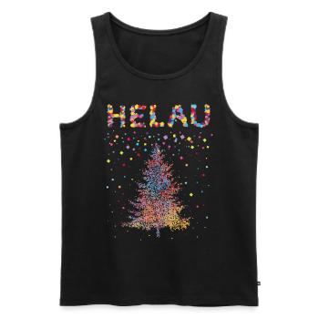 Helau Weihnachtsbaum Christbaum Karneval Fasching - Männer Premium Bio Tank Top - Schwarz - Vorne - Michal (187cm)