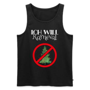 Karneval Fasching Konfetti Weihnachtsmuffel Anti - Männer Premium Bio Tank Top - Schwarz - Vorne - Michal (187cm)
