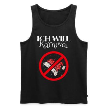 Karneval Konfetti Anti Nikolaus Weihnachtsmuffel - Männer Premium Bio Tank Top - Schwarz - Vorne - Michal (187cm)