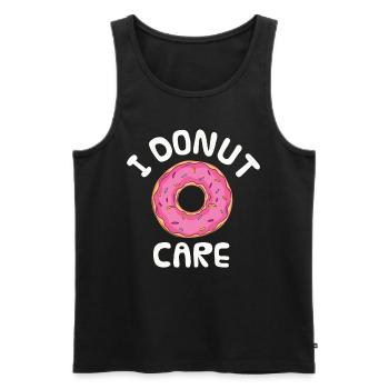 I Donut Care - Männer Premium Bio Tank Top - Schwarz - Vorne - Michal (187cm)