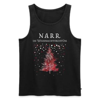 Karnevalfan Fasnacht Konfetti Weihnachtsmuffel - Männer Premium Bio Tank Top - Schwarz - Vorne - Michal (187cm)