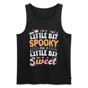 I M A Little Bit Spooky And A Little Bit Sweet - Männer Premium Bio Tank Top - Schwarz - Vorne - AI Model Male 178 light (178cm)