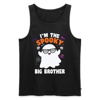 I M The Spooky Big Brother - Männer Premium Bio Tank Top - Schwarz - Vorne - AI Model Male 178 light (178cm)