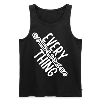 Everything sucks - or does it??? - Men's Premium Organic Tank Top - black - Front - AI Model Male 178 light (178cm)