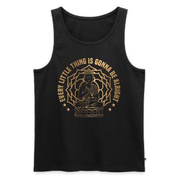 Citation positive du bouddhisme pour un passionné bouddhiste - Débardeur bio Premium Homme - noir - Devant - Michal (187cm)