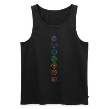 Hinduism Chakras Buddhism Sanskrit Meditation Vajr - Männer Premium Bio Tank Top - Schwarz - Vorne - AI Model Male 178 light (178cm)