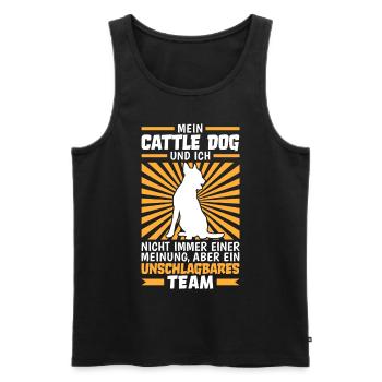 Australian Cattle Dog und Ich sind unschlagbar - Männer Premium Bio Tank Top - Schwarz - Vorne - Michal (187cm)
