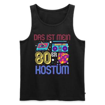 Das ist mein 80er Kostüm - Männer Premium Bio Tank Top - Schwarz - Vorne - Michal (187cm)
