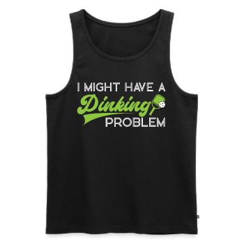 Pickleball Pun I Might Have A - Men's Premium Organic Tank Top - black - Front - AI Model Male 178 light (178cm)