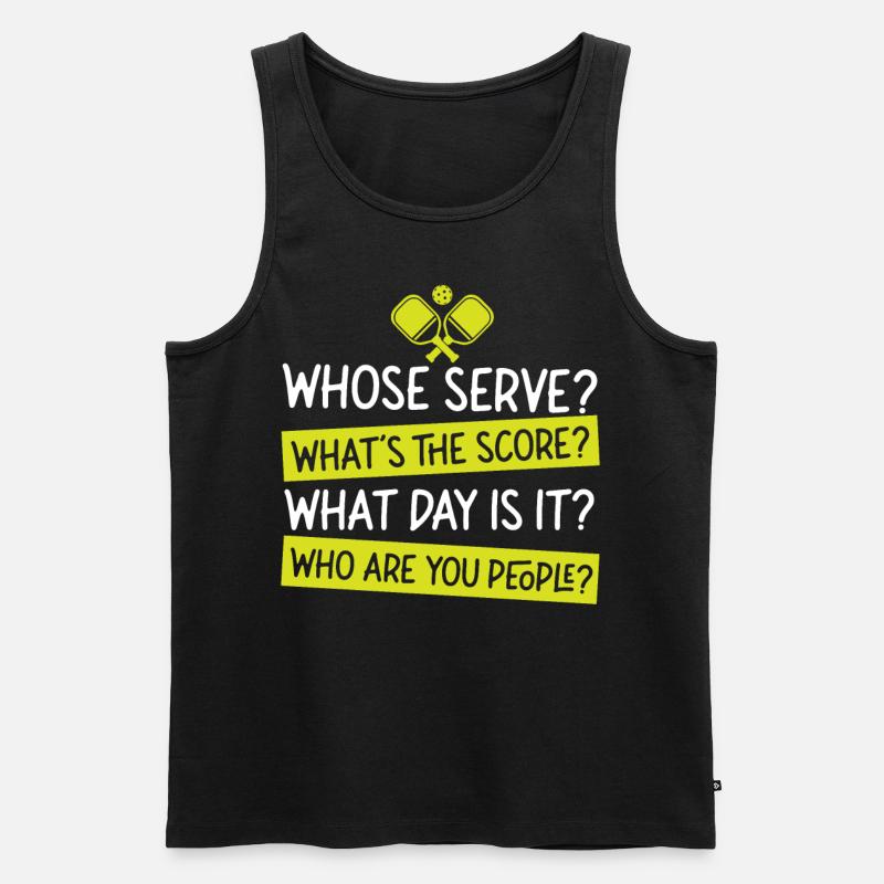 Pickleball Whose Serve? What's The - Männer Premium Bio Tank Top - Schwarz