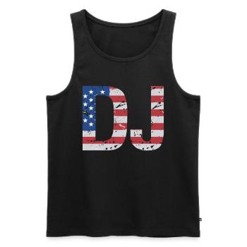 DJ Performance - Débardeur bio Premium Homme - noir - Devant - AI Model Male 178 light (178cm)