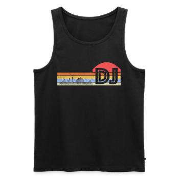 DJ Performance - Débardeur bio Premium Homme - noir - Devant - AI Model Male 178 light (178cm)