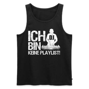 DJ Auftritt Auflegen - Männer Premium Bio Tank Top - Schwarz - Vorne - Michal (187cm)
