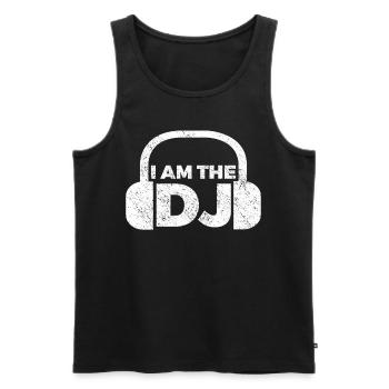 DJ Performance - Débardeur bio Premium Homme - noir - Devant - AI Model Male 178 light (178cm)