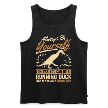 Indian Running Duck Gift Running Duck - Men's Premium Organic Tank Top - black - Front - Michal (187cm)