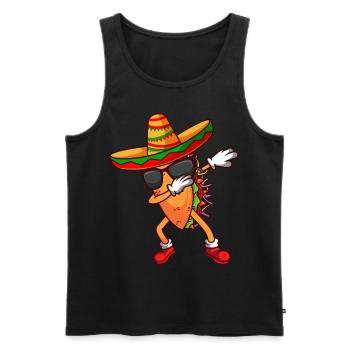 Dabbing Taco Mexican Fiesta Cinco De Mayo - Débardeur bio Premium Homme - noir - Devant - Michal (187cm)