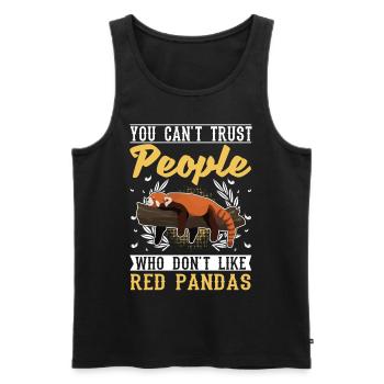Red Panda Gift Cat Bear - Men's Premium Organic Tank Top - black - Front - AI Model Male 178 light (178cm)