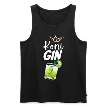 Köni Gin - Débardeur bio Premium Homme - noir - Devant - Michal (187cm)