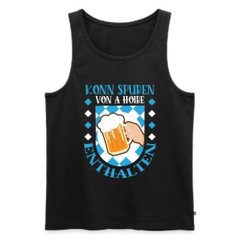 Konn traces of A Hoibe included - Men's Premium Organic Tank Top - black - Front - AI Model Male 178 light (178cm)