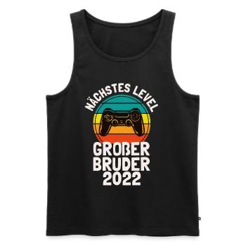 Nächstes Level Großer Bruder 2022 Gamer - Männer Premium Bio Tank Top - Schwarz - Vorne - Michal (187cm)