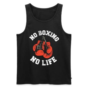 No Boxing No Life Boxhandschuhe - Männer Premium Bio Tank Top - Schwarz - Vorne - Michal (187cm)