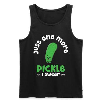 Just One More Pickle I Swear - Männer Premium Bio Tank Top - Schwarz - Vorne - AI Model Male 178 light (178cm)