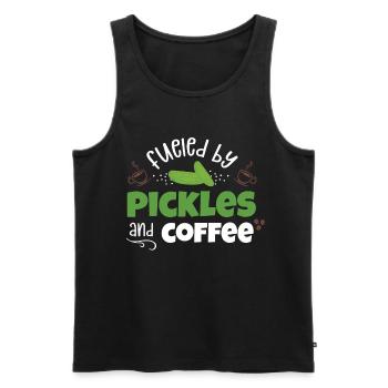 Fueied By Pickles And Coffee - Männer Premium Bio Tank Top - Schwarz - Vorne - Michal (187cm)