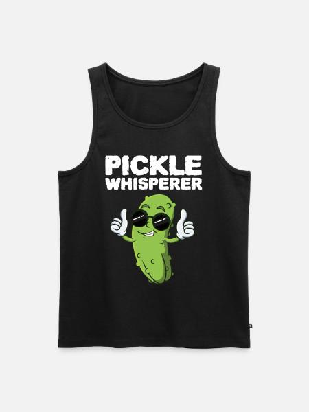 Pickle Whisperer - Men's Premium Organic Tank Top - black