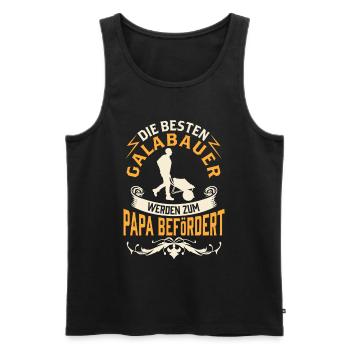Galabauer wird Papa Gartenbau Galabau - Männer Premium Bio Tank Top - Schwarz - Vorne - Michal (187cm)