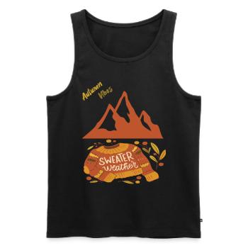 Montagnes d’automne Alpes Randonnée Suisse Randonnée - Débardeur bio Premium Homme - noir - Devant - Michal (187cm)