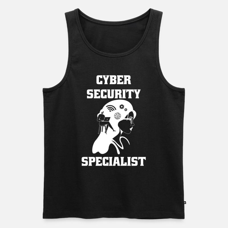 Cybersecurity - IT-Sicherheit Informatiker - Männer Premium Bio Tank Top - Schwarz