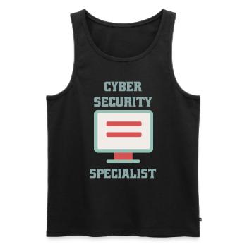 Cybersecurity - IT-Sicherheit Informatiker - Männer Premium Bio Tank Top - Schwarz - Vorne - AI Model Male 178 light (178cm)