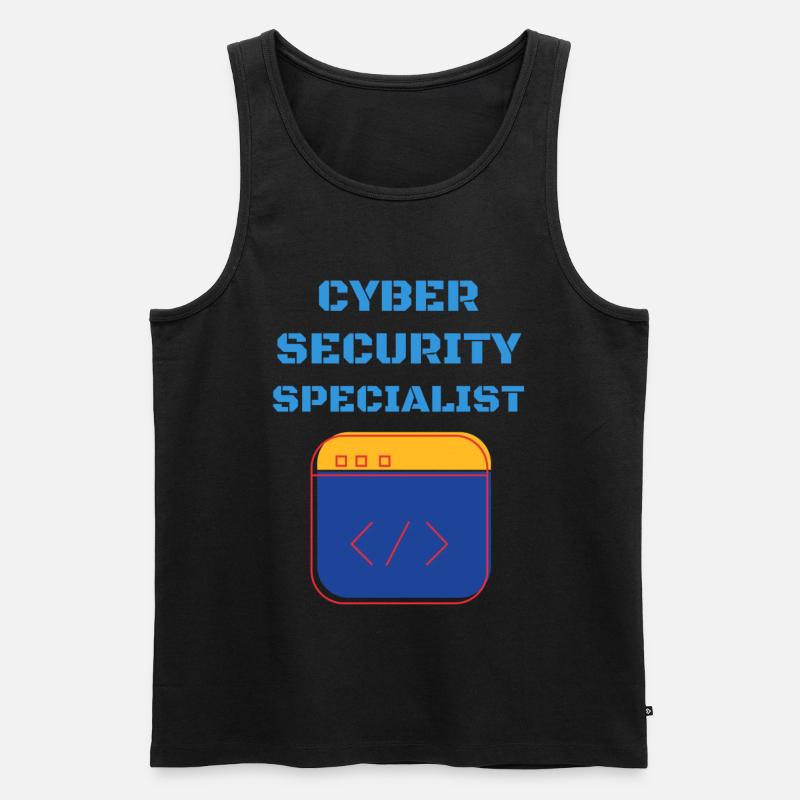 Cybersecurity - IT-Sicherheit Informatiker - Männer Premium Bio Tank Top - Schwarz