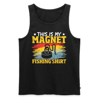 Magnet Fischen Fischer Schatzsucher Angeln Seil Me - Männer Premium Bio Tank Top - Schwarz - Vorne - AI Model Male 178 light (178cm)