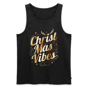 Christmas Vibes Logo For Christmas - Men's Premium Organic Tank Top - black - Front - Michal (187cm)