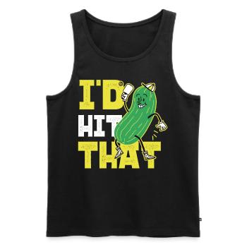 Pickleball Pickle I'd Hit That - Men's Premium Organic Tank Top - black - Front - Michal (187cm)