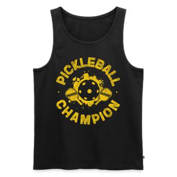 Pickleball Pickleball Champion - Männer Premium Bio Tank Top - Schwarz - Vorne - Michal (187cm)