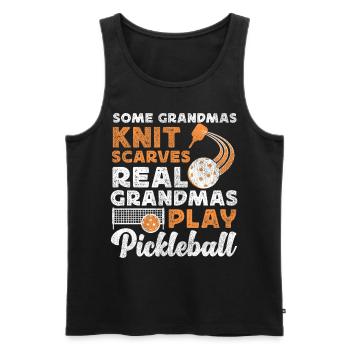 Pickleball Grandma Some Grandmas - Männer Premium Bio Tank Top - Schwarz - Vorne - Michal (187cm)