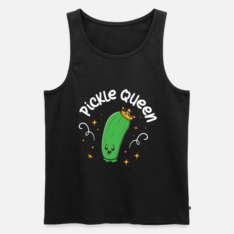 Pickle Queen - Männer Premium Bio Tank Top - Schwarz