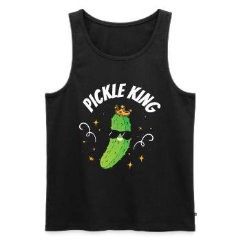 Pickle King - Männer Premium Bio Tank Top - Schwarz - Vorne - AI Model Male 178 light (178cm)