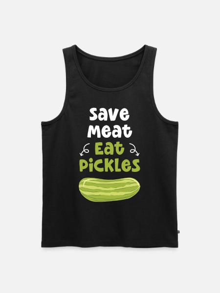Save Meat Eat Pickles - Men's Premium Organic Tank Top - black