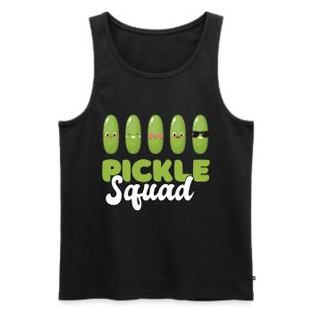 Pickle Squad - Männer Premium Bio Tank Top - Schwarz - Vorne - AI Model Male 178 light (178cm)